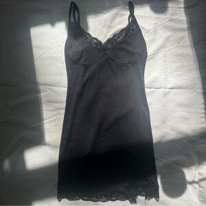 S Shein Black Lace Mini Dress